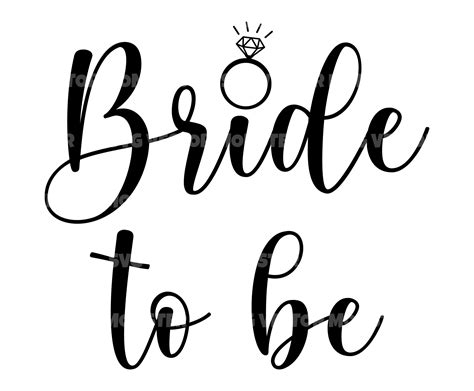 Download Free Bride svg, bride word, art cut file, and printable png Creativefabrica